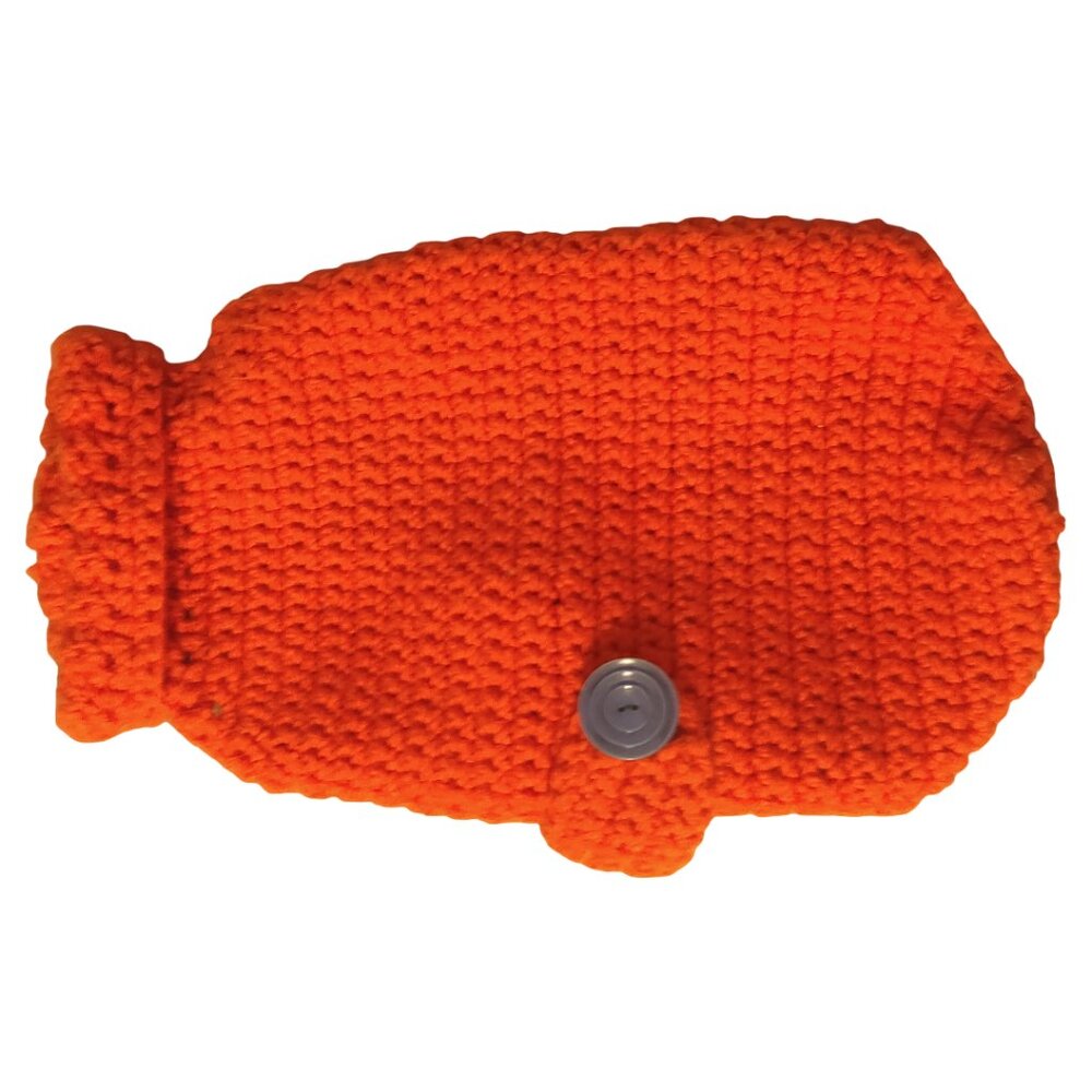 Homemade/Handmade Crocheted Orange Dog Sweater Large